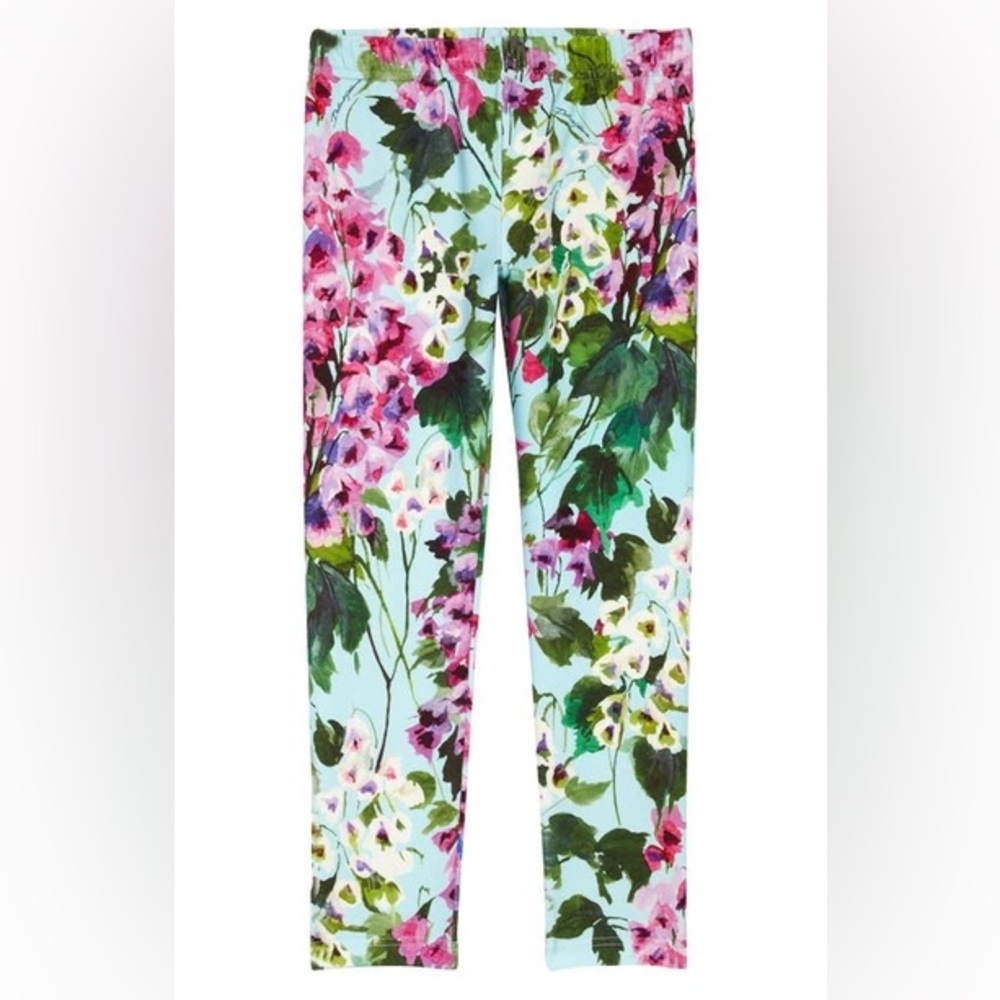 DOLCE & GABBANA Kids Girls Bluebell Print Interlock Leggings 24-30 months old